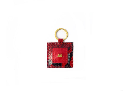 RED SQUARE KEY RINGS