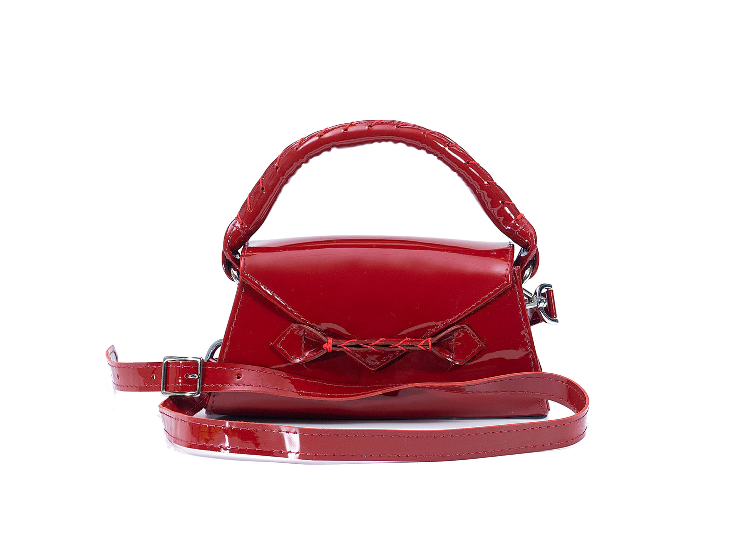 RED PATENT ESE PLUS TOP HANDLE