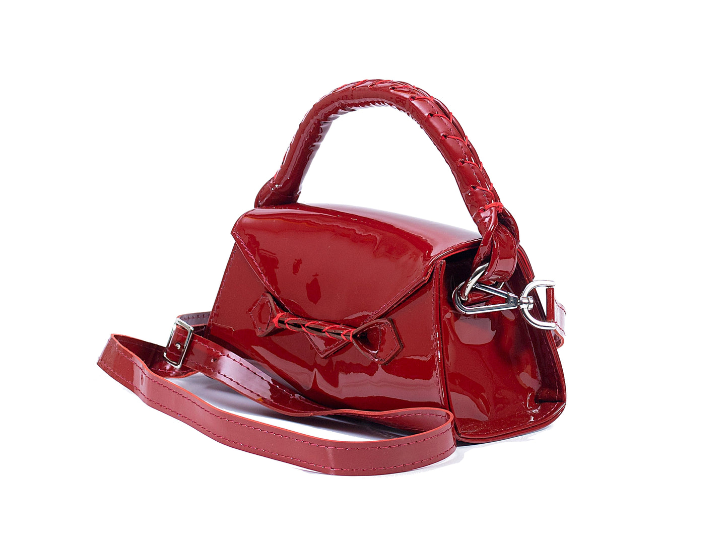 RED PATENT ESE PLUS TOP HANDLE